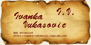 Ivanka Vukasović vizit kartica